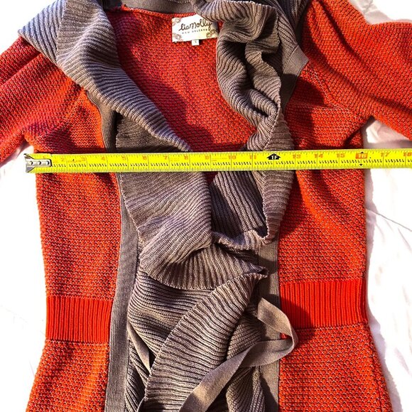 Anthropologie “Ruffled Firelight” Cardigan by Lia Molly - Picture 9 of 11